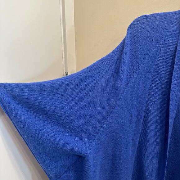 Lilly Pulitzer Cornflower Blue Cashmere Wrap Shawl Cardigan XL Preppy Cozycore - Picture 6 of 10